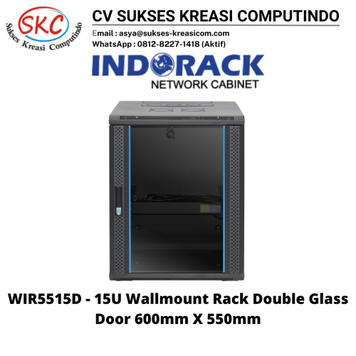 Wallmount Rack 19″ ( Double Door ) WIR5515D