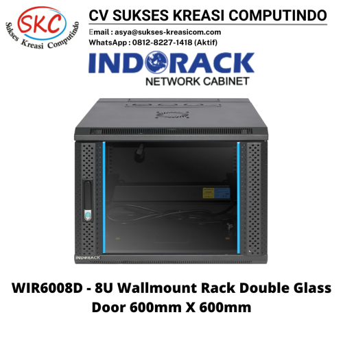 Wallmount Rack 19″ ( Double Door ) WIR6008D