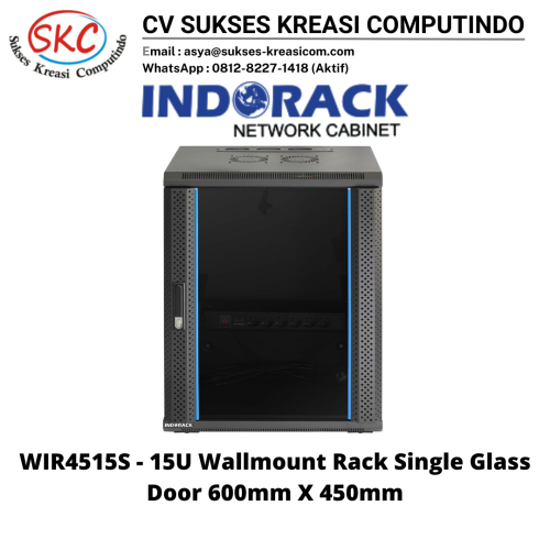 Wallmount Rack 19″ ( Single Door ) WIR4515S