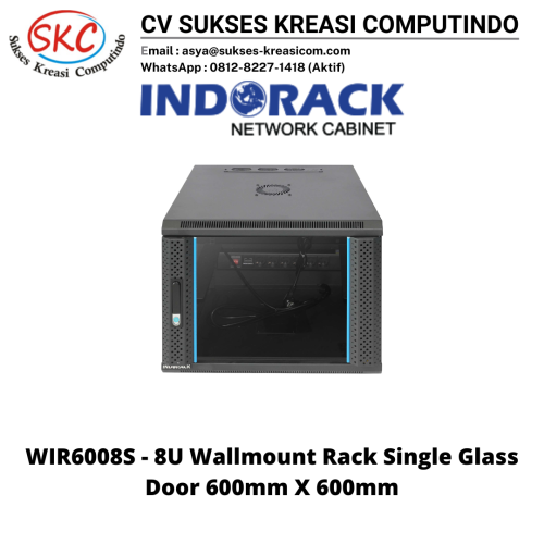 Wallmount Rack 19″ ( Single Door ) WIR6008S