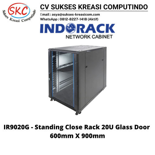 Standing Close Rack 19″ – Glass Door IR9020G