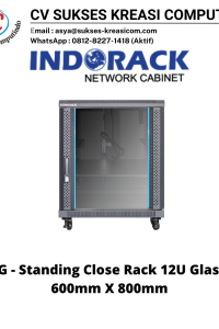 Standing Close Rack 19″ – Glass Door IR8012G