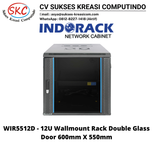Wallmount Rack 19 ” – Double Door WIR5512D