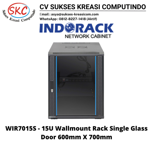 Wallmount Rack 19″ – Single Door WIR7015S