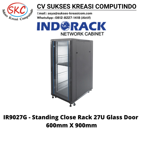 Standing Close Rack 19″ – Glass Door IR9027G
