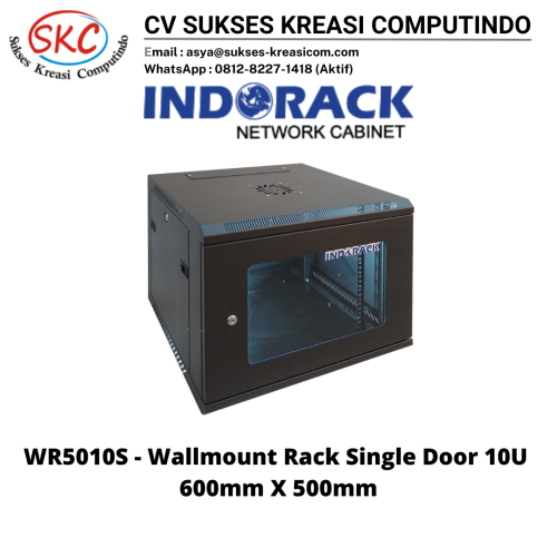 Wallmount Rack 19″ – Single Door WR5010S