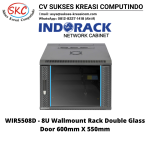Indorack WIR5508D Wallmount Rack 19 Double Door 8U Width 600mm Depth 550mm