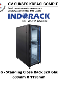 Standing Close Rack 19″ Glass Door IR11532G