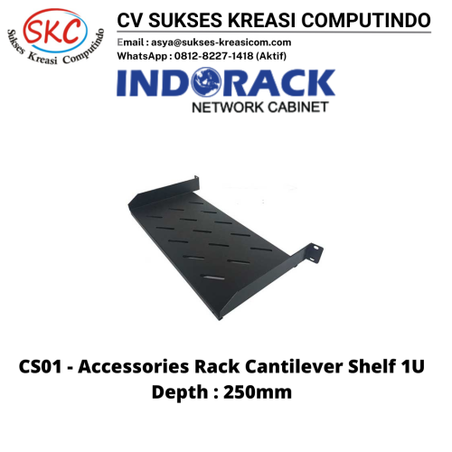 Accessories Rack For Indorack Cantilever Shelf 1U, Depth 250mm – CS01