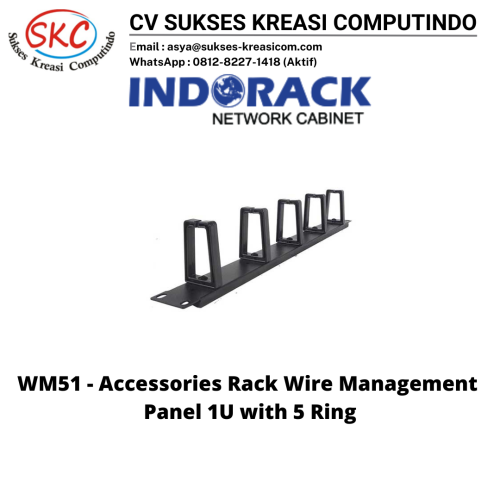 Accessories Rack For Indorack Wire Management Panel 1U with 5Ring – WM51