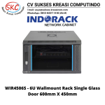 Indorack WIR4506S Wallmount Rack 19 Single Door 6U Width 600mm Depth 450mm