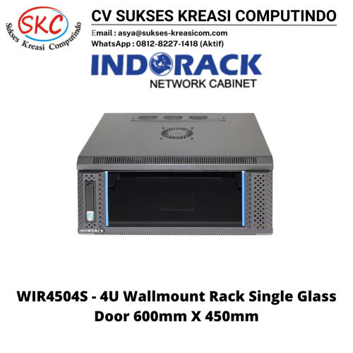 Wallmount Rack Single Door 19″ WIR4504S