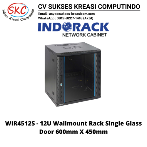 Wallmount Rack Single Door WIR4512S – 12U