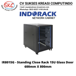 INDORACK IR8015G 15U Depth 800mm Width 600mm (Glass Door)
