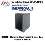 INDORACK IR8020G 20U Depth 800mm (Glass Door)