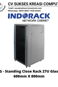 INDORACK IR8027G 27U Depth 800mm (Glass Door)
