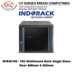 Wallmount Rack 19Inch Single Door 10U Depth 450mm Indorack – WIR4510S