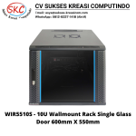 Wallmount Rack 19Inch Single Door 10U Depth 550mm Indorack – WIR5510S