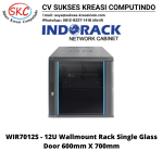 Wallmount Rack 19Inch Single Door 12U Depth 700mm Indorack – WIR7012S