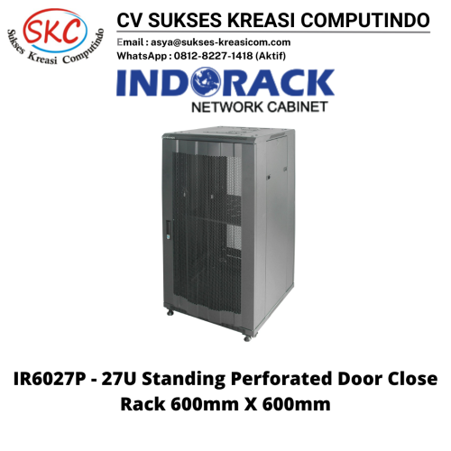 INDORACK IR6027P 27U 600mm (Perforated Door)
