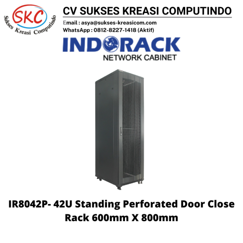 INDORACK IR8042P 42U Depth 800mm (Perforated Door)