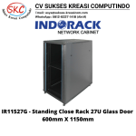Standing Close Rack 19Inch 27U Depth 1150mm-GlassDoorIndorack IR11527G
