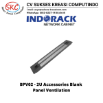 Indorack BPV02 Blank Panel Ventilation 2U