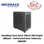 Standing Close Rack 19Inch 20U Depth 800mm – Perforated Door Indorack IR8020P