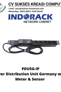 PDU5G-IP PDU 5 Outlet Germany with IP Meter and Sensor (INDORACK)
