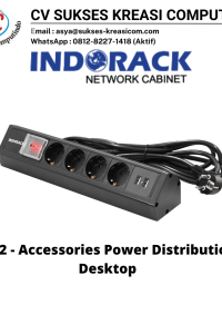 PDU4G2 –  Desktop PDU 4 Outlet Germany & 2 USB Port 2.1A (INDORACK)