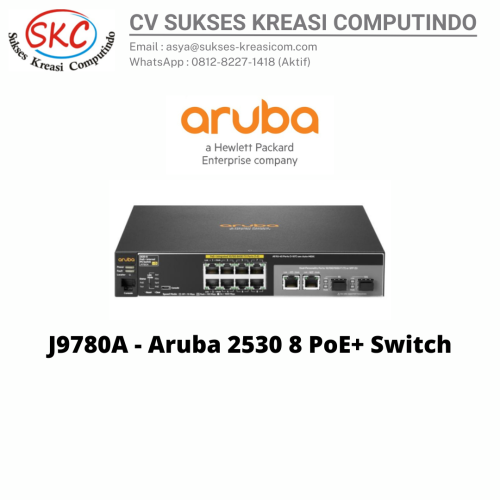 J9780A – Aruba 2530 8 PoE+ Switch