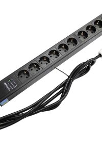 PDU12G-16L PDU 12 Outlet with head plug 3pin 2P+E 16A (Germany/Europe) (INDORACK)