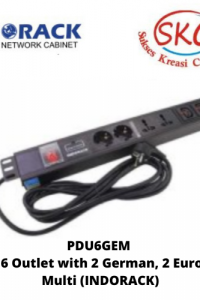 PDU6GEM – PDU 6 Outlet with 2 German, 2 Europe, 2 Multi (INDORACK)