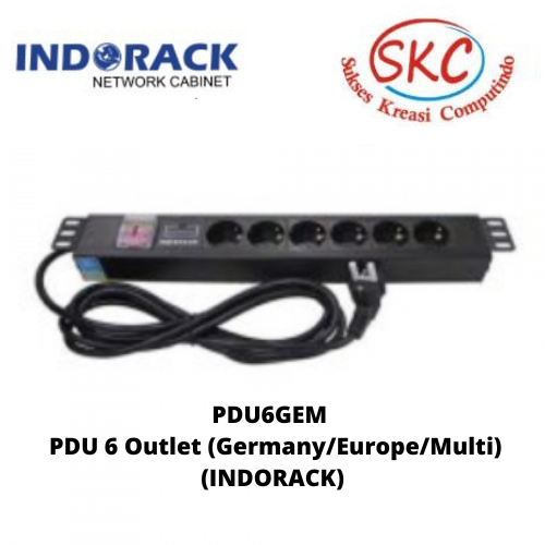 PDU6GEM – PDU 6 Outlet (Germany/Europe/Multi)(INDORACK)