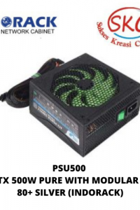 PSU500 – PSU ATX 500W PURE WITH MODULAR CABLE 80+ SILVER (INDORACK)