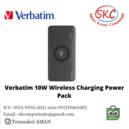 Verbatim 10W Wireless Charging Power Pack 10000 mAh