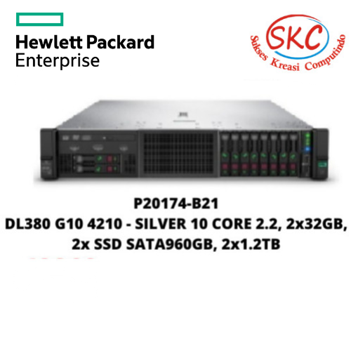 P20174-B21 DL380 G10 4210 – SILVER 10 CORE 2.2, 2x32GB, 2x SSD SATA960