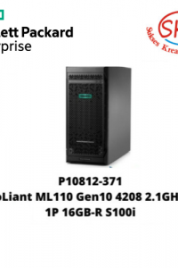 P10812-371 HPE ProLiant ML110 Gen10 4208 2.1GHz 8-core 1P 16GB-R S100i