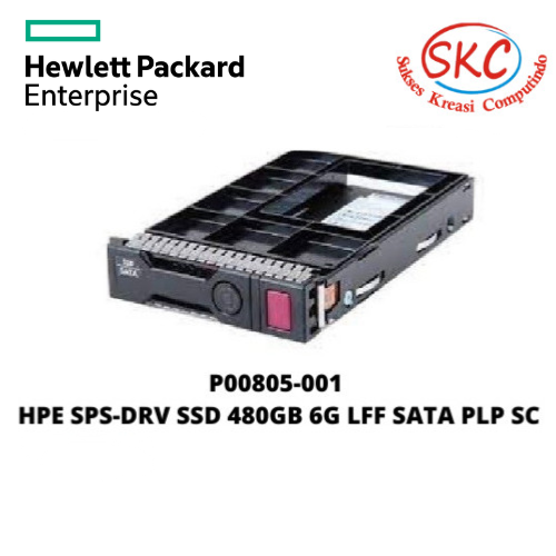 P00805-001 HPE SPS-DRV SSD 480GB 6G LFF SATA PLP SC
