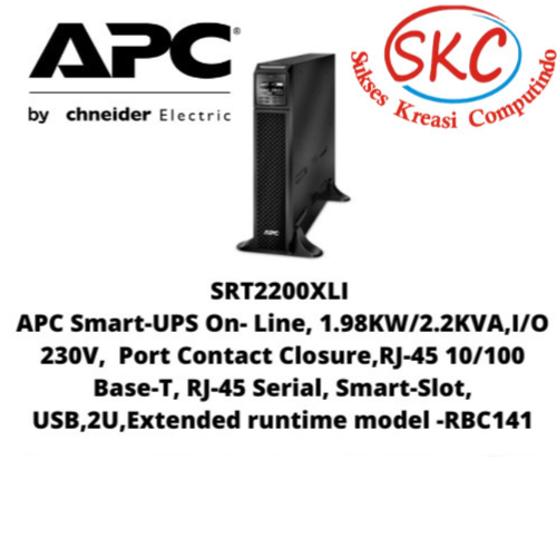 SRT2200XLI APC Smart-UPS On- Line, 1.98KW/2.2KVA,I/O 230V,