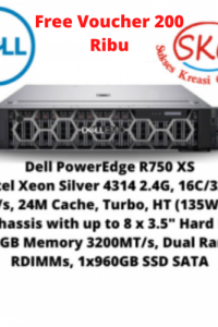 Dell PowerEdge R750 XS Intel Xeon Silver 4314 2.4G, 16C/32T, 10.4GT/s