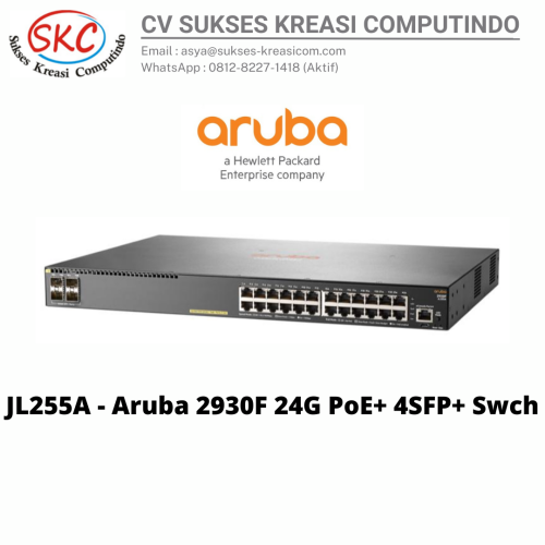 JL255A – Aruba 2930F 24G PoE+ 4SFP+ Swch