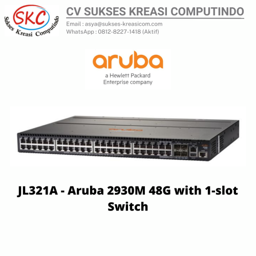 JL321A – Aruba 2930M 48G with 1-slot Switch
